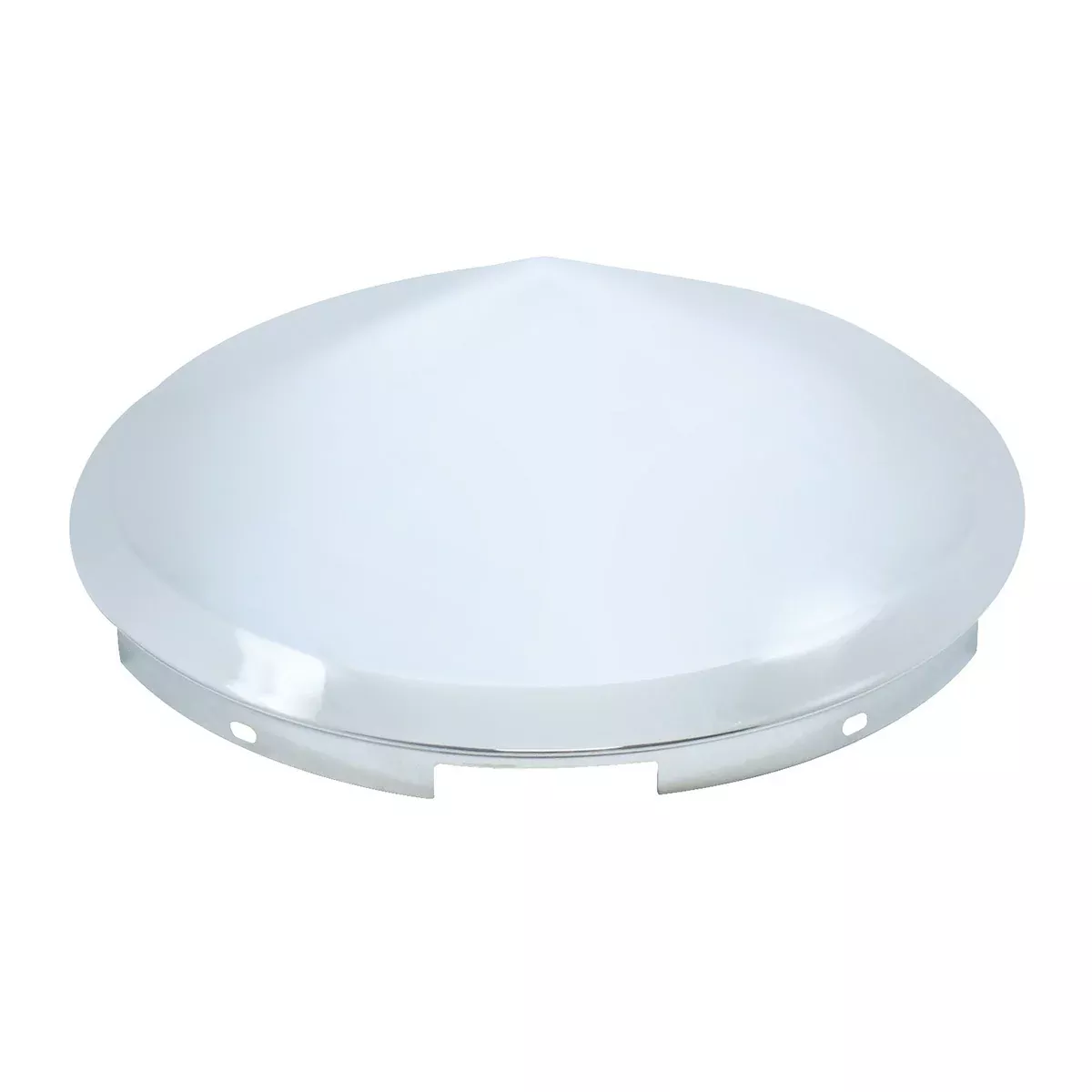 4 Even Notched stainless steel Pointed Front Hubcap - 1" Lip