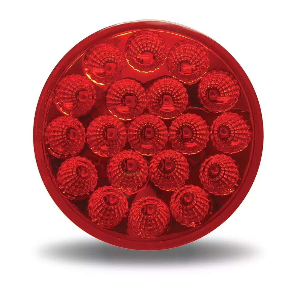 4″ RED STOP, TURN & TAIL ROUND LED LIGHT – 19 DIODES TLED-419R
