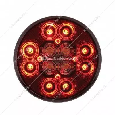4″ ROUND COMBO LIGHT WITH 12 LED STOP, TURN & TAIL & 16 LED BACK-UP – RED LED/RED LENS 36607