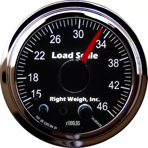 510-46-C Right Weigh E-Z Weigh Analog In-Dash Load Scale with Chrome Bezel