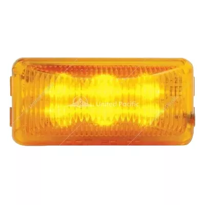6 LED RECTANGULAR LIGHT (CLEARANCE/MARKER) - AMBER LED/AMBER LENS 38158