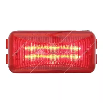 6 LED RECTANGULAR LIGHT (CLEARANCE/MARKER) - RED LED/RED LENS 38159B