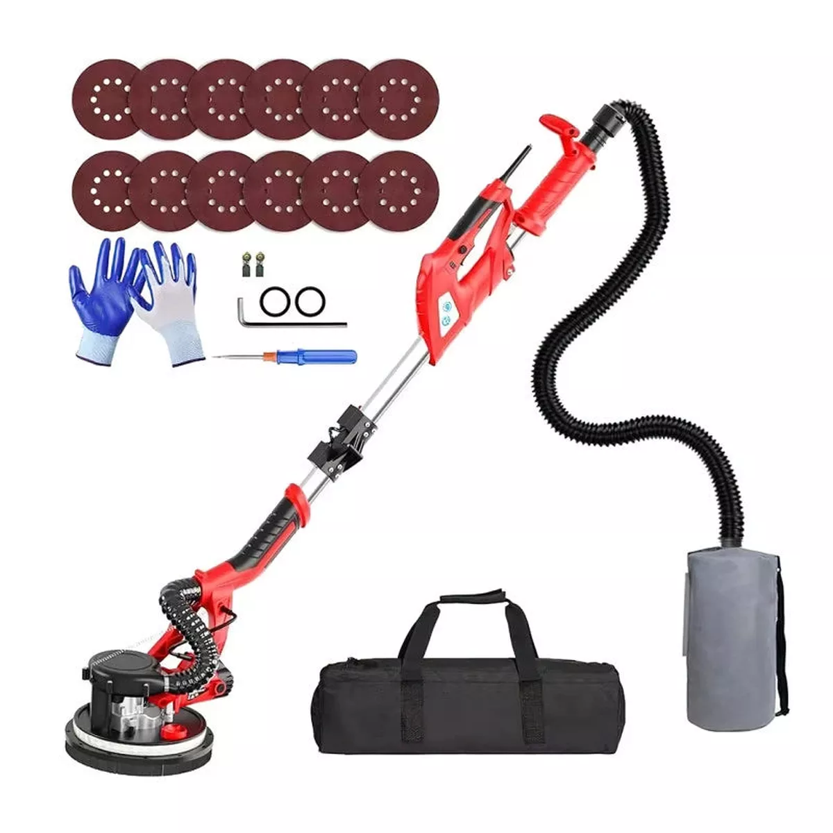 750W Dustless Self Suction Drywall Sander 1750RPM Portable