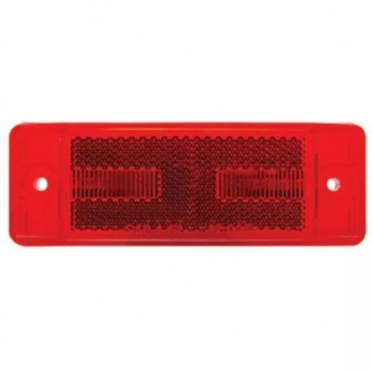 8 LED Rectangular Light (Clearance/Marker) With Reflex Lens - Red LED/Red Lens (Bulk) 38259B