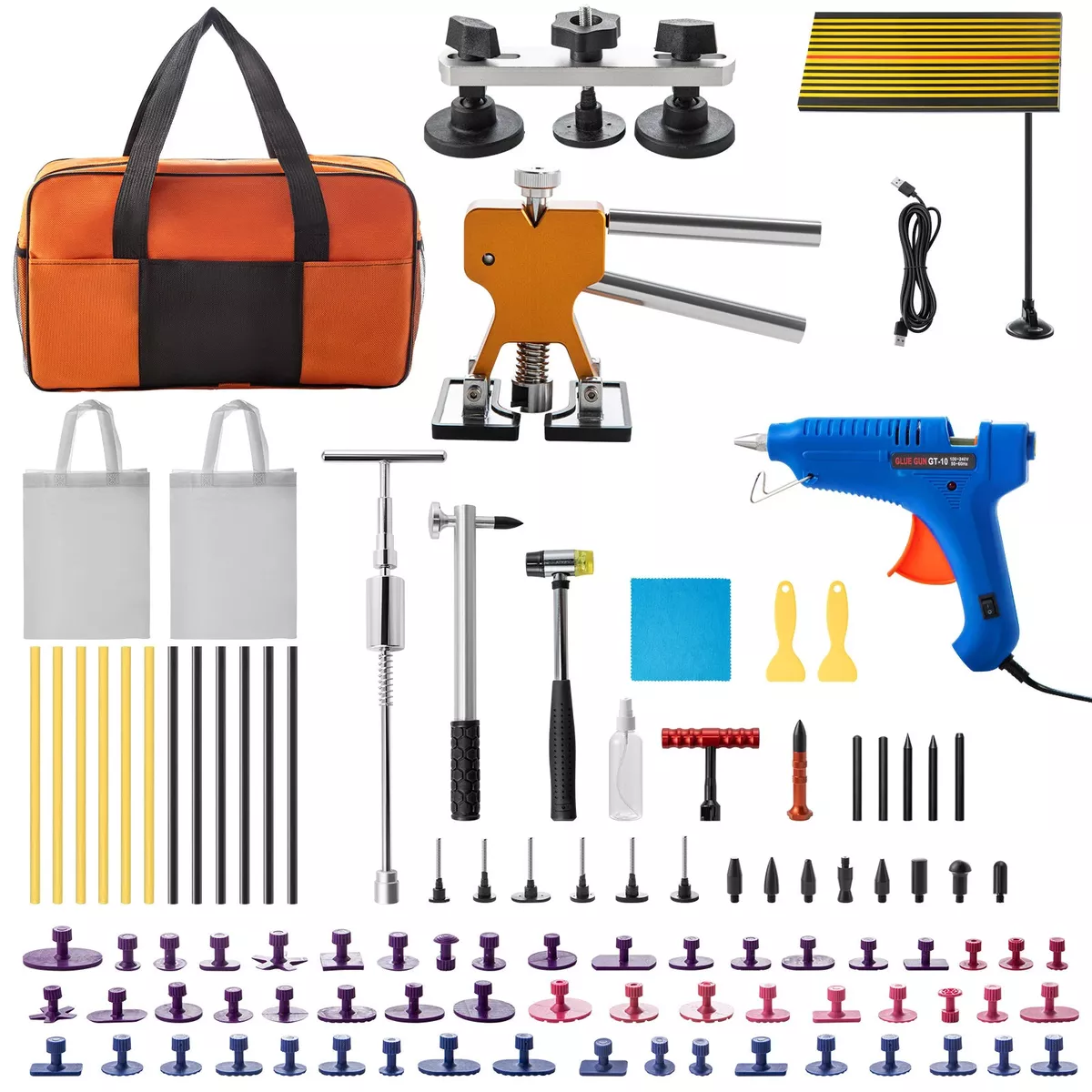89 Pcs Dent Removal Tool Kit Glue Puller Tabs Car