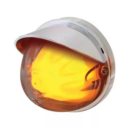 9 LED DUAL FUNCTION GLOLIGHT WATERMELON FLUSH MOUNT KIT WITH VISOR - AMBER LED/CLEAR LENS 34406