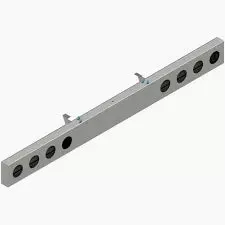 94" One-Piece Stainless Steel Rear Light Bar with Eight 4" Light Cutouts