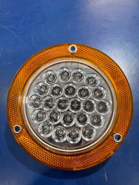 AMS-8070 4" Round Stop Turn Tail led arround reflective AMB/CLEAR