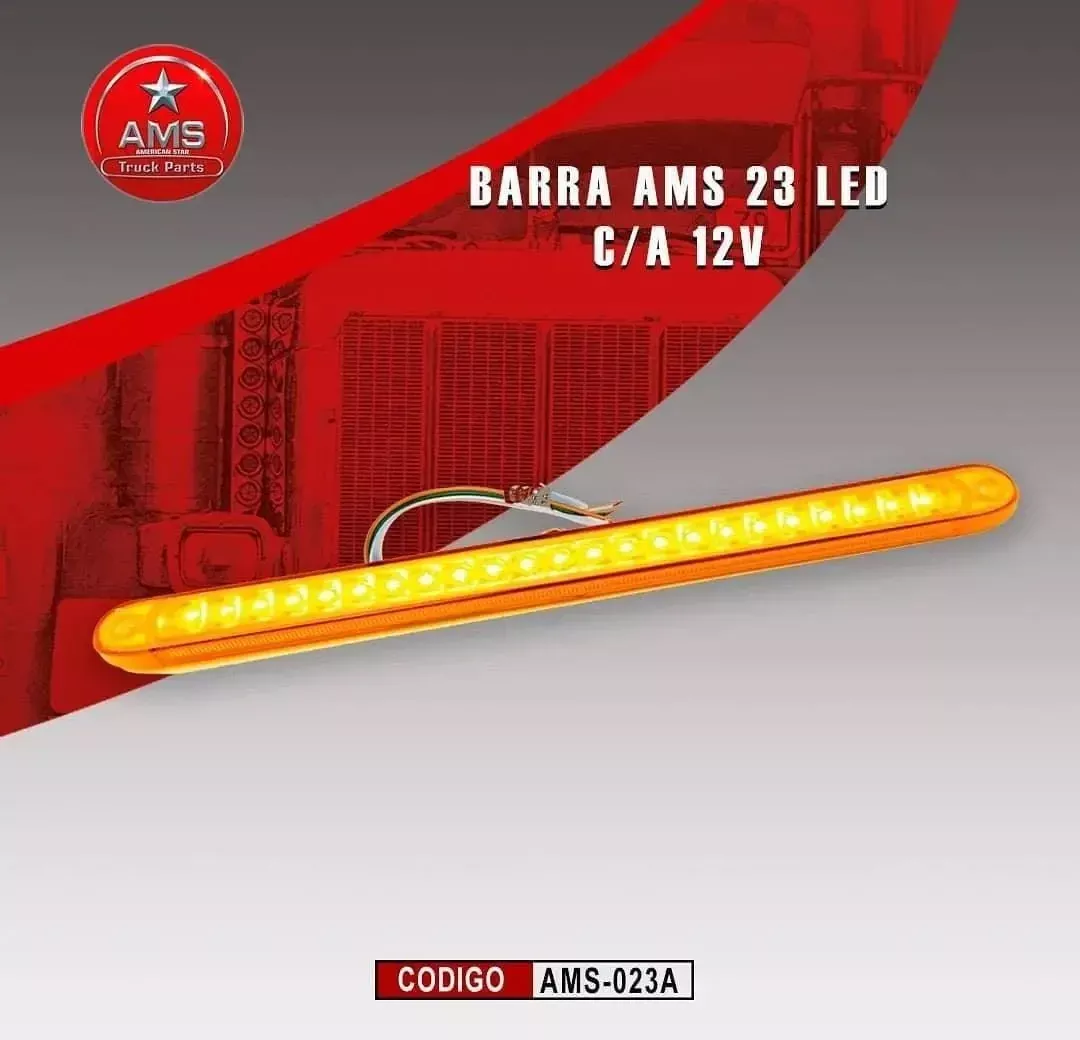 AMS LED LIGHT BAR 23 LED 17″ AMBER