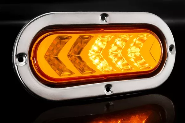 Arrow Directional Lamp 30 LED Steel Ring AMB
