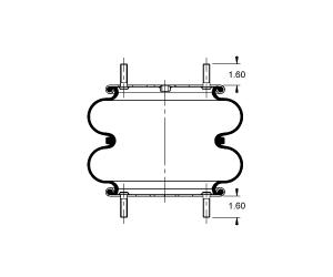 AS-4327 Triangle Contitech Air Spring Bag