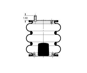 AS-4431 Triangle Contitech Air Spring Bag