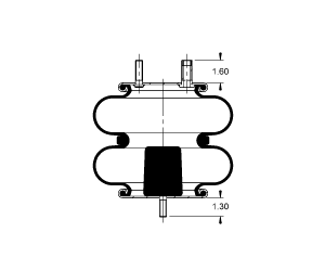 AS-4452 Triangle Contitech Air Spring Bag