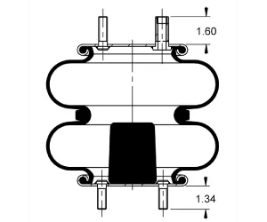 AS-4724 Triangle Contitech Air Spring Bag