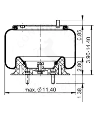 AS-8515 Triangle Contitech Air Spring Bag
