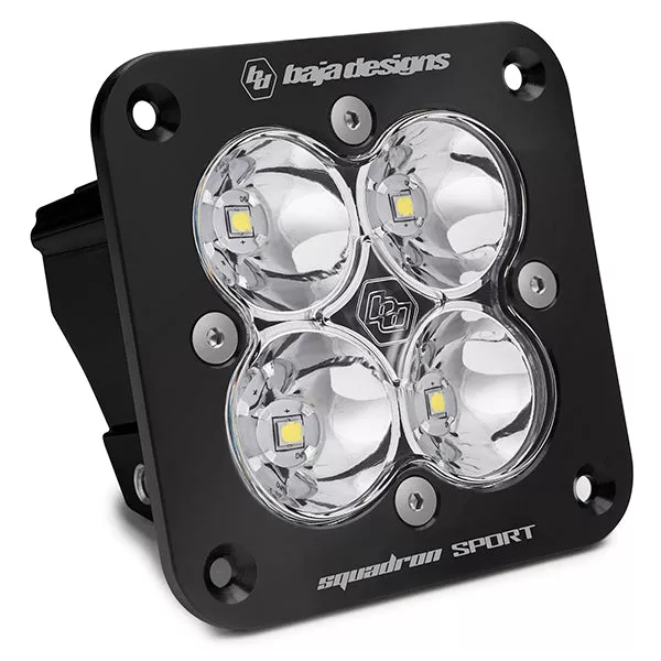 Baja Designs | LED Light Pods | Flush Mount LED Light Pod Black Clear Lens Work/Scene Pattern Squadron Pro Baja Designs | 491006