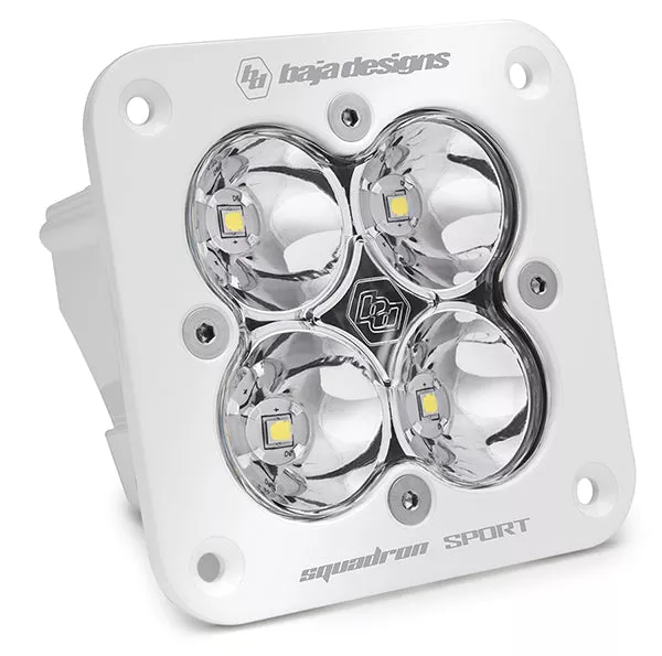 Baja Designs | LED Light Pods | Flush Mount LED Light Pod White Clear Lens Work/Scene Pattern Squadron Pro Baja Designs | 491006WT
