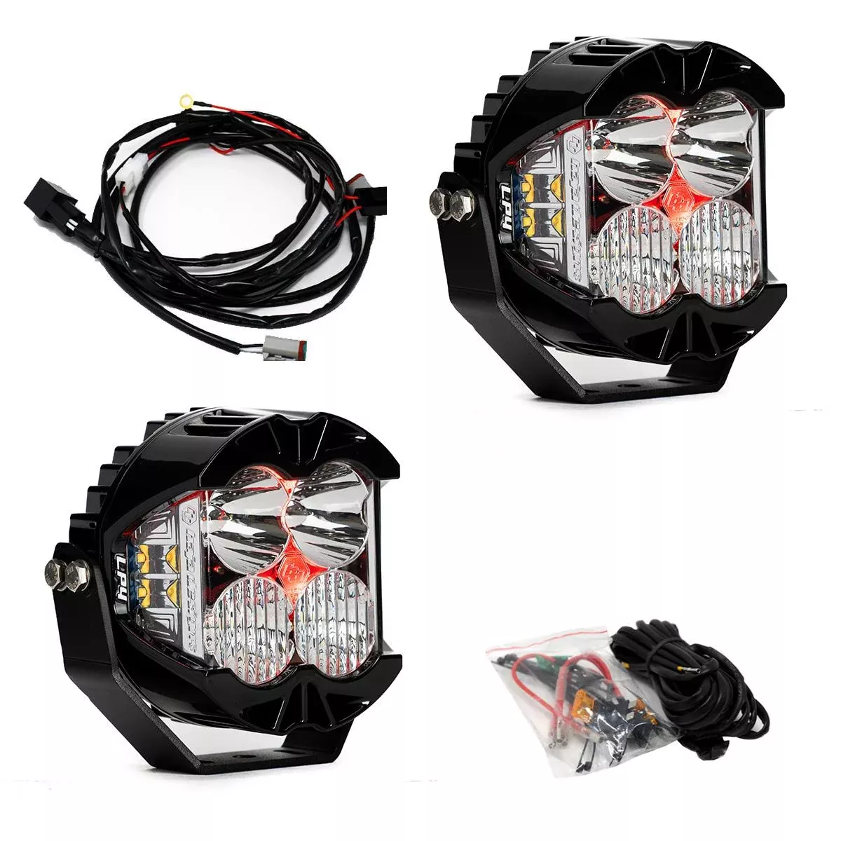 Baja Designs | LED Light Pods | LP4 Pro LED Auxiliary Light Pod Pair Light Pattern Driving/Combo Blue Backlight Baja Designs | 297815