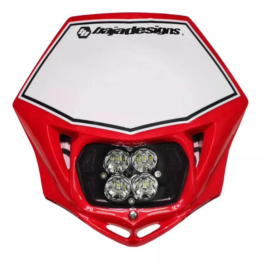 Baja Designs | Motorcycle Headlights | Motorcycle Headlight A/C LED Race Light Red Squadron Pro Baja Designs | 4970014RAC
