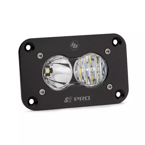 Baja Designs | Work Lights | LED Work Light Flush Mount Clear Lens Driving Combo Pattern White S2 Pro Baja Designs | 481003WT