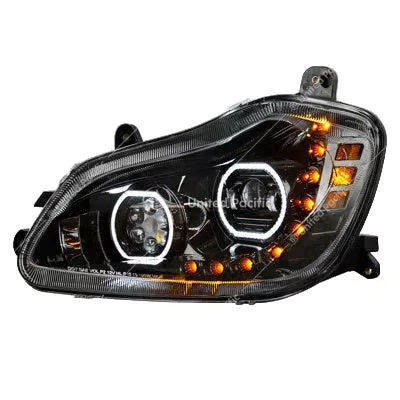 BLACK 10 LED HEADLIGHT FOR 2013-2021 KENWORTH T680 - DRIVER SIDE 35743