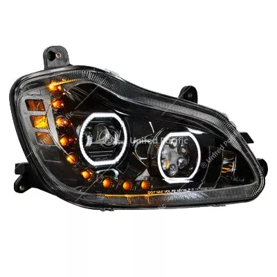 BLACK 10 LED HEADLIGHT FOR 2013-2021 KENWORTH T680 - PASSENGER SIDE 35744