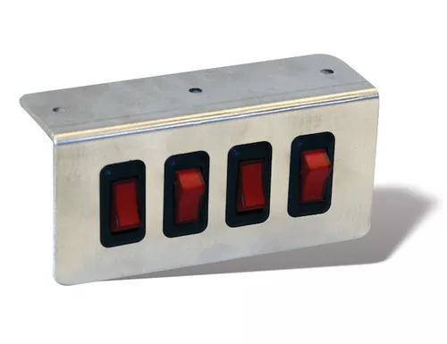Buyers 6391004 Quad Pre-Wired Switch Panel With Aluminum Bracket