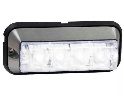 Buyers 8891006 4-7/8" Rectangular Emergency Strobe Light 4 LED Clear