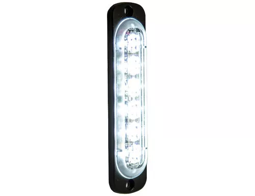 Buyers 88919114-3/8" Strobe Light 6 LED Clear Vertical Mount Low Profile