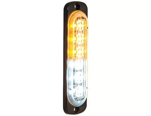 Buyers 88919124-3/8" Strobe Light 6 LED Amber/Clear Vertical Mount Low Profile