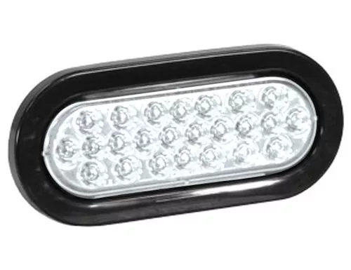 Buyers SL65CO 6-1/2" Oval Clear LED Strobe Light Kit Recessed