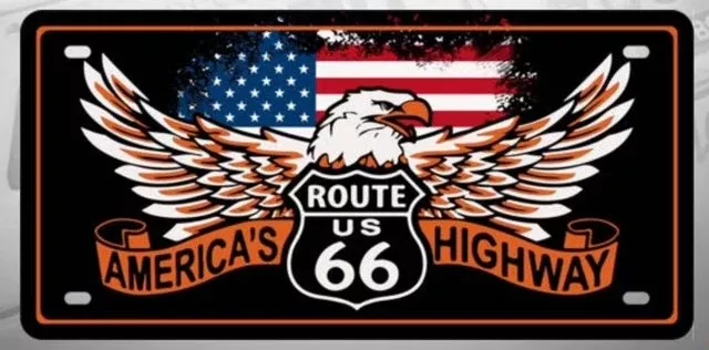 CHAPA (PLACA) DE LUJO AGUILA AMERICAS 66