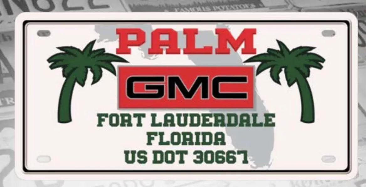 CHAPA (PLACA) DE LUJO GMC PALM