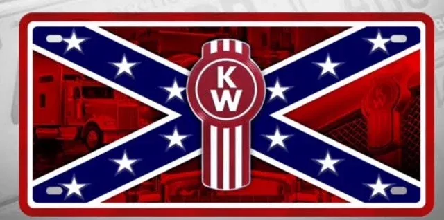 CHAPA (PLACA) DE LUJO LOGO KW BANDERA X