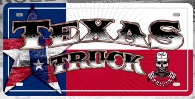 CHAPA (PLACA) DE LUJO TEXAS TRUCK
