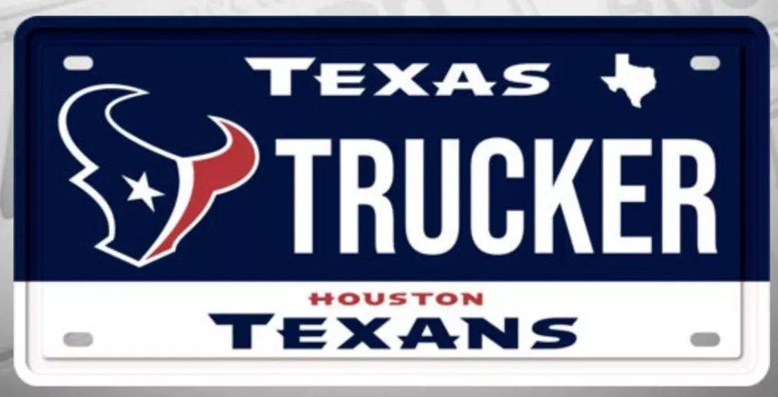 CHAPA (PLACA) DE LUJO TEXAS TRUCKER