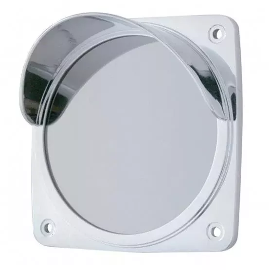 Chrome plastic mirror bezel whit visor for square 34088 UP