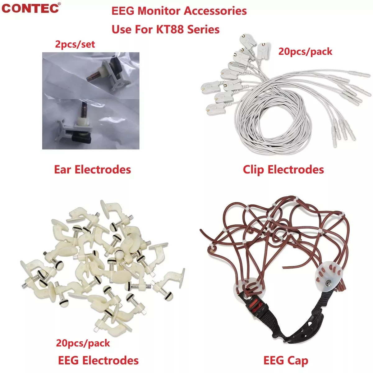 Contec KT88 EEG Monitor Accessories Set Cap And Electrodes