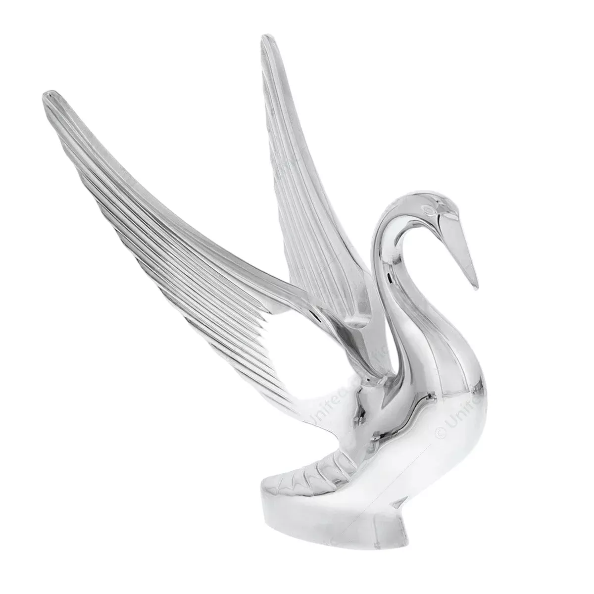 Die-Cast Swan Hood Ornament - Chrome 72001 UP