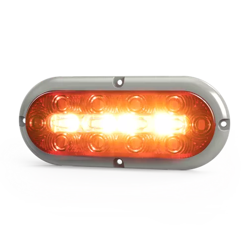 ECCO ED3080AW AMBER LED OVAL 6" STOP TAIL TURN LAMP
