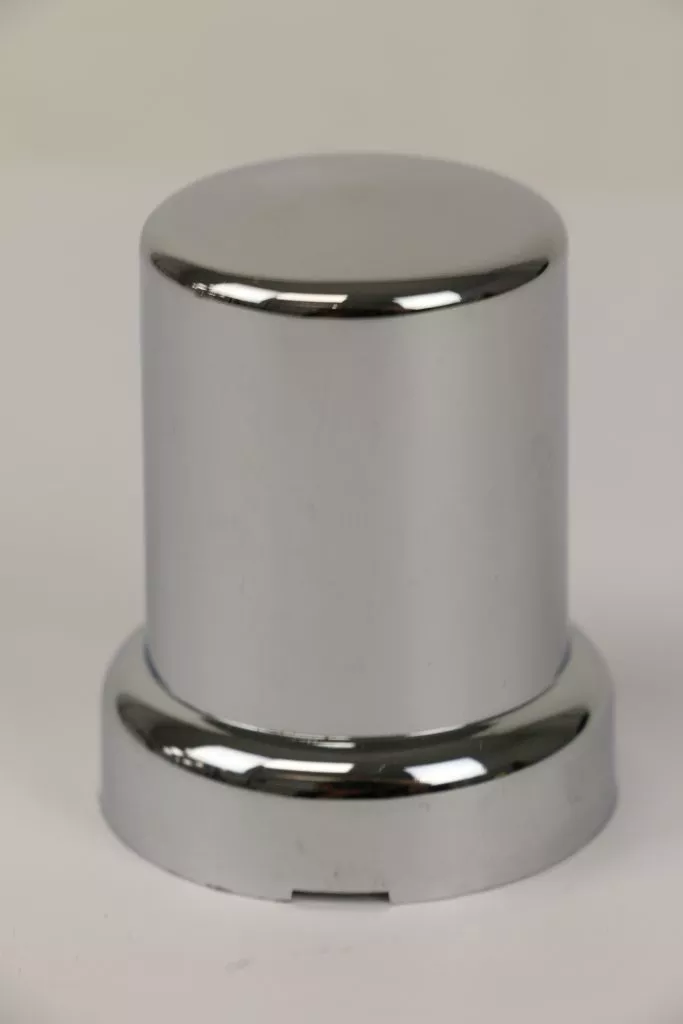 Economy Chrome Cylindrical plastic Nut covers 33mm Wheel nut- 10 pack