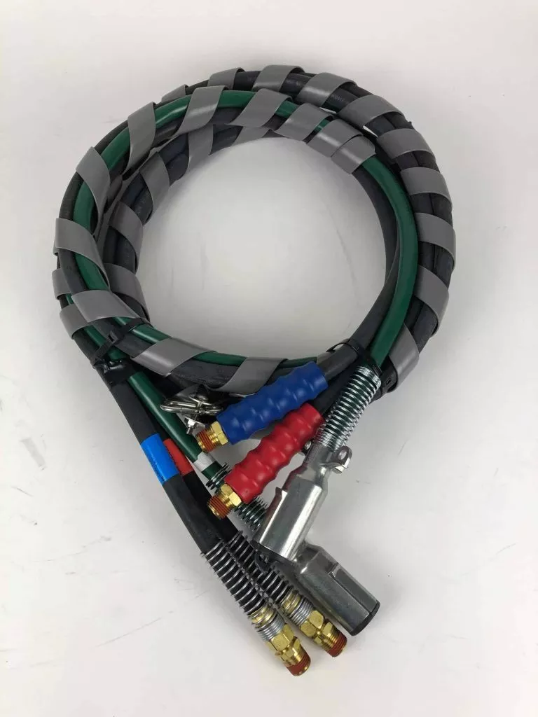 Fleetrite Complete Air/Power cable and hose assembly 12′ with ABS
