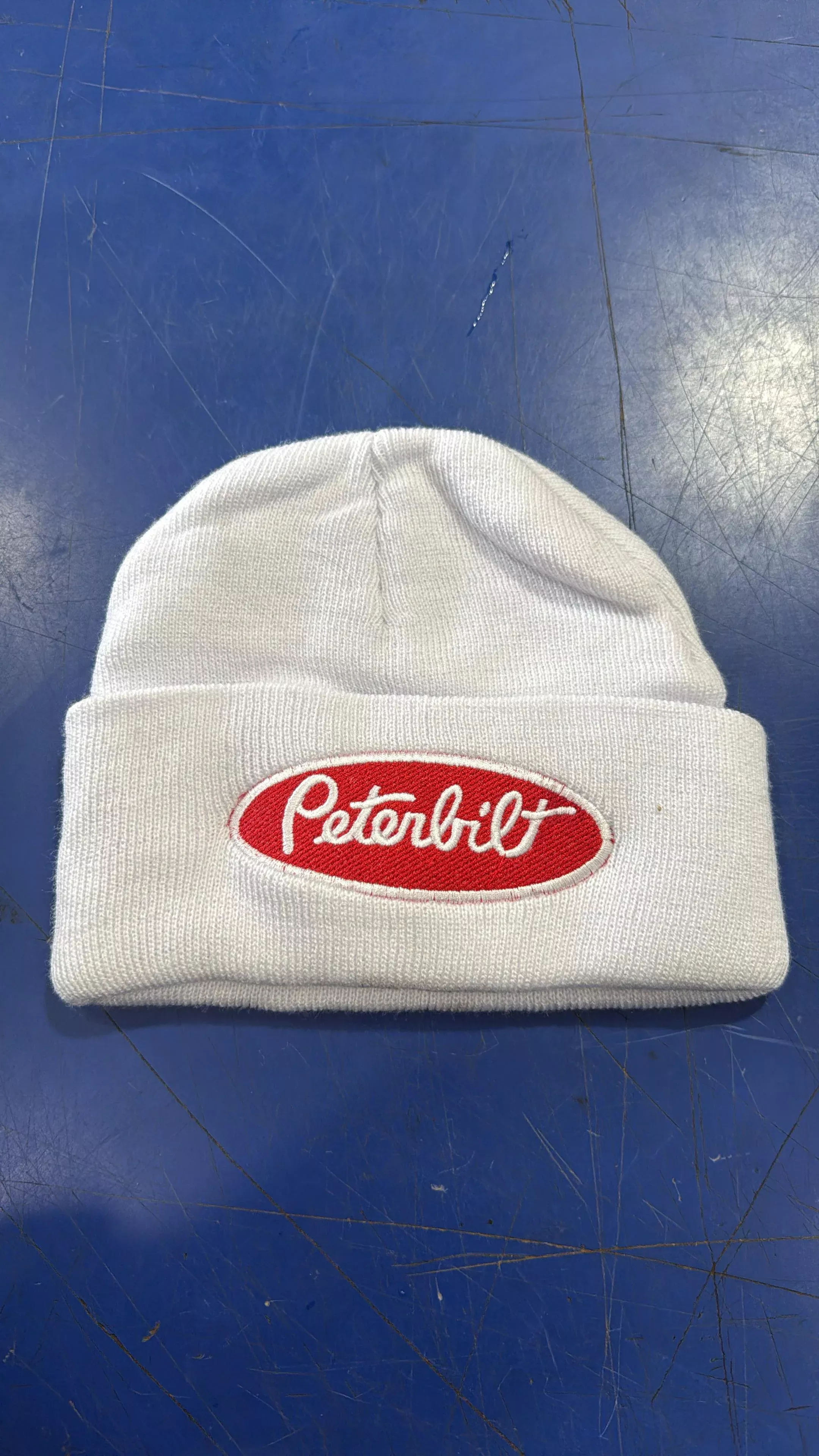 GORRO PARA EL FRIO PETERBILT BLANCO