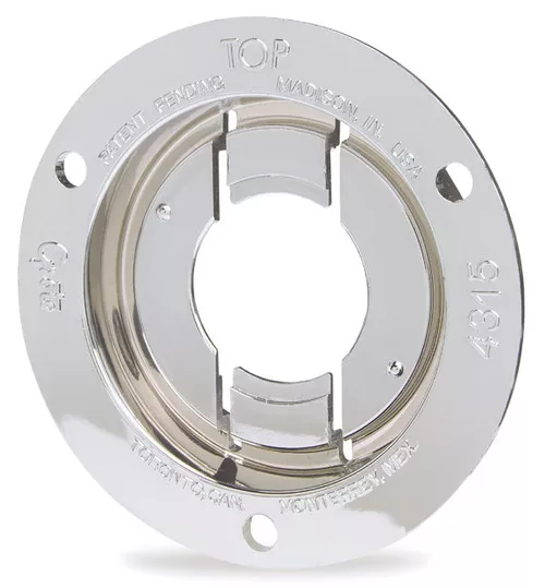 Grote Bracket,2", Chrome Polycarbonate, Theft-Resistant Flng For 2" Light | 43153