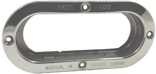 Grote Bracket, Stainless Steel, Oval Light Theft Resistant Mounting Flange | 43723