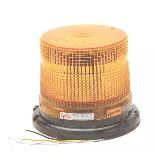 Grote Emergency Light Yellow Dome Supernova LED Strobe Permanent Mnt I | 77813