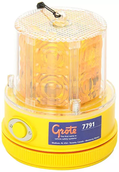 Grote Emergency Light Yellow Warning Light Multi Use LED Battery Powered | 77913