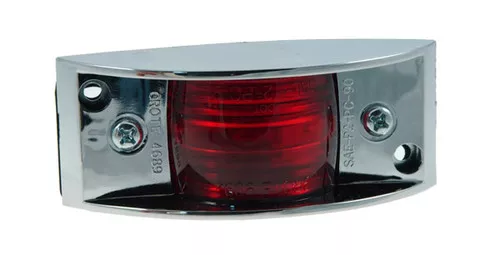 Grote M/C Light, Red, Chrome Armored | 46892