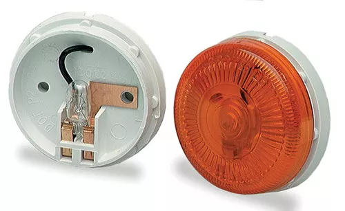 Grote M/C Light, Yellow, Round Surface-Mount, Single Bulb | 45413