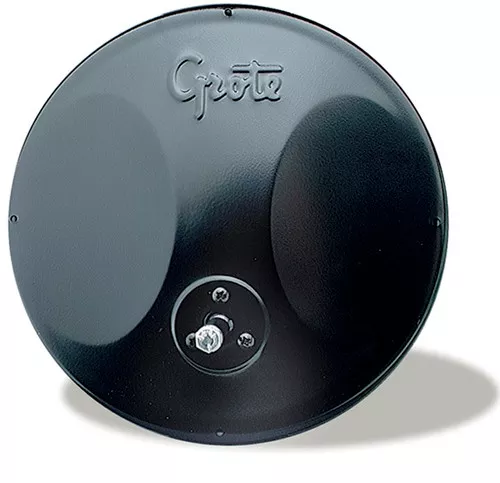 Grote Mirror, 8", Black Enamel, Round Convex W/ Offset Ball-Stud | 12172